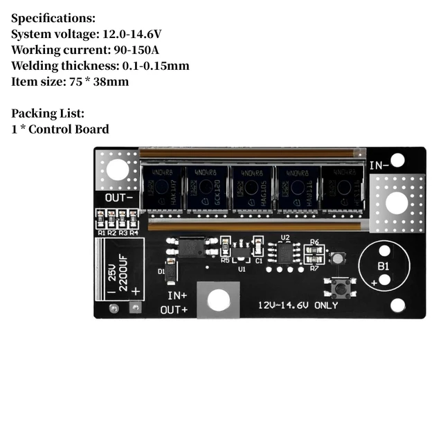 18650 lityum pil DIY kitleri için 12V nokta kaynakçı güç ayarlanabilir dijital nokta kaynak makinesi PCB devre nikel levha