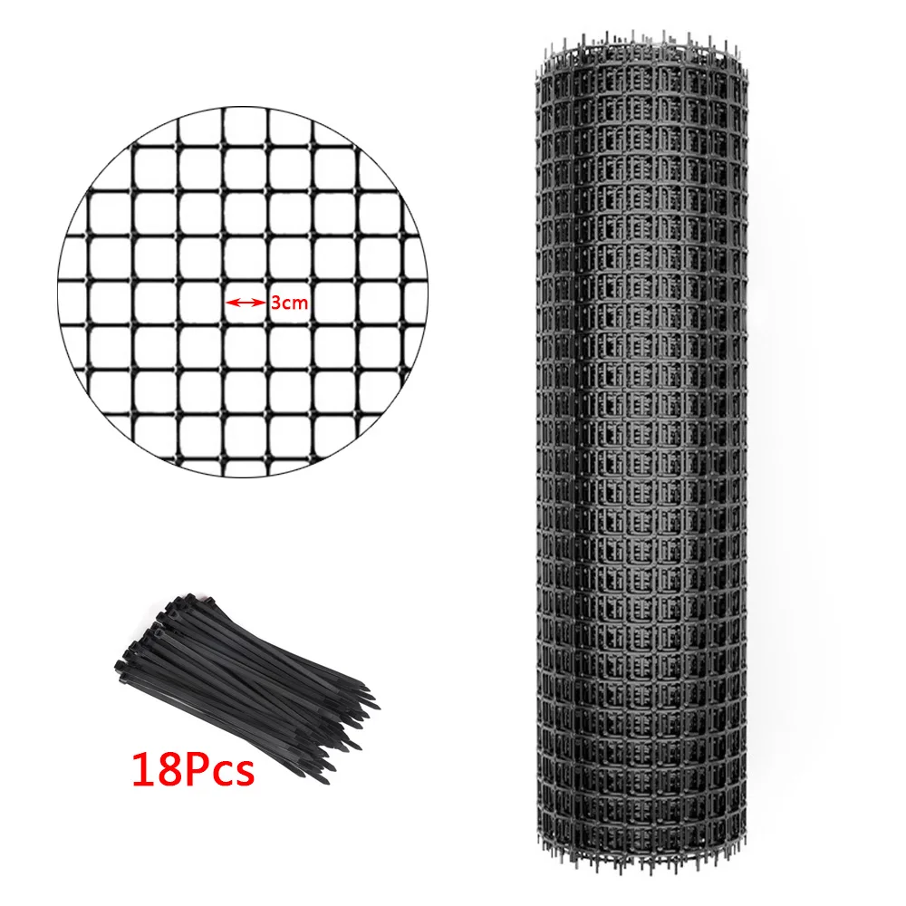 1x10m Pvc bahçe çit ağı netleştirme bitki destek ağları balkon bitkileri koruyucu çit için tel örgü kuş tavuk tel bahçe malzemeleri