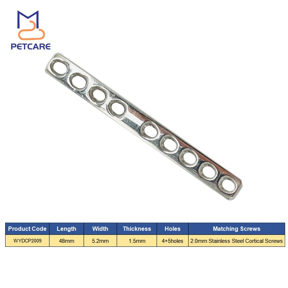 2.0mm SS dinamik sıkıştırma DCP plaka veteriner ortopedi cerrahi implantlar köpek aksesuarları tıbbi ekipman Pet ürünleri - Görsel 6