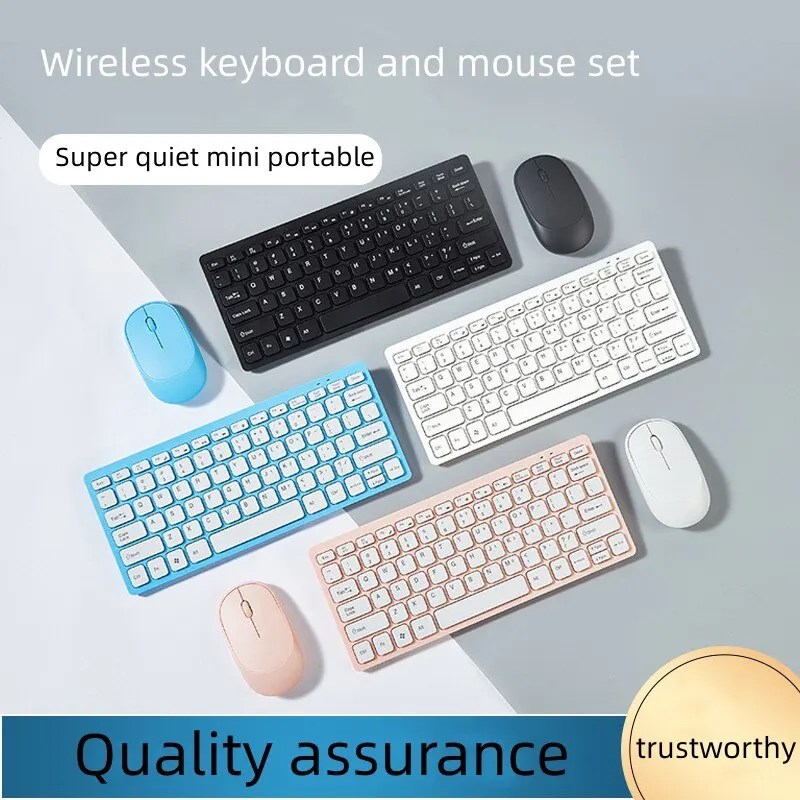 2.4G kablosuz klavye ve fare için taşınabilir Mini klavye fare Combo Set dizüstü dizüstü Mac masaüstü PC bilgisayar akıllı TV PS4
