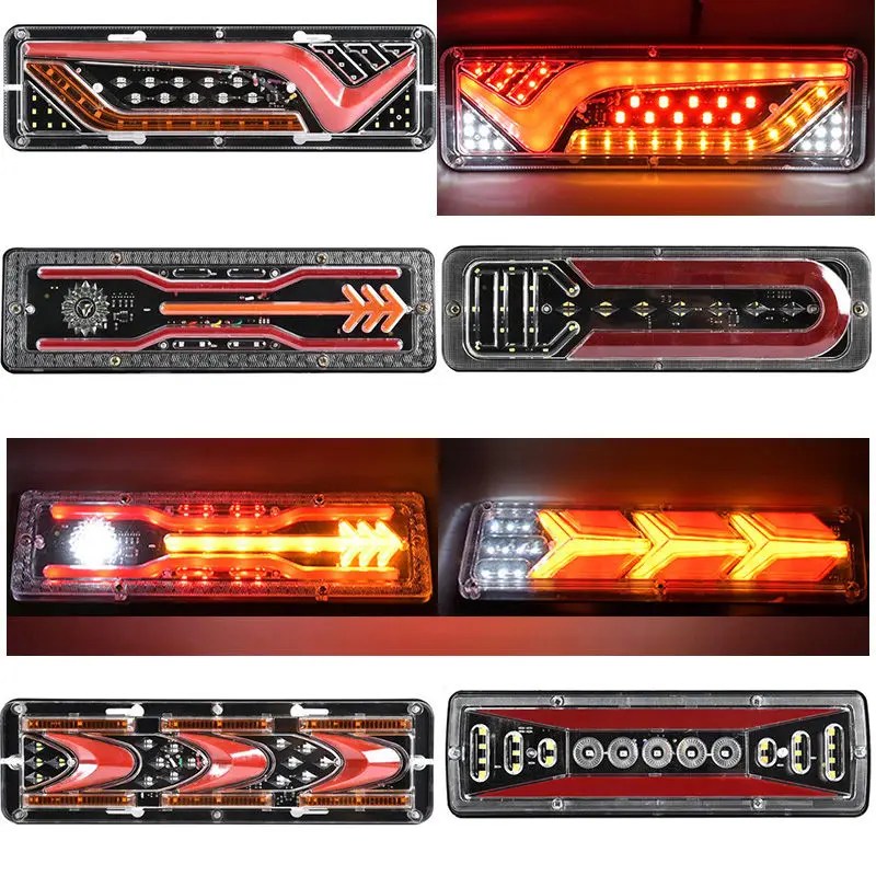 2 adet 12V/24V araç römorku kamyon park lambaları araba LED arka kuyruk işık koşu dönüş sinyali arka lambalar kamyon otobüs arka lambası parçaları