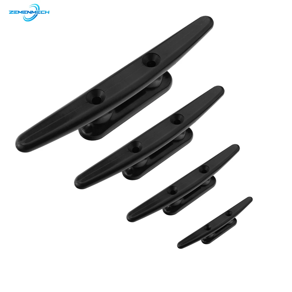 2 adet naylon plastik düşük düz Cleat açık baz Cleat 100mm 128mm tekne aksesuarları tekne yat güverte hattı halat kravat gemi kilidi