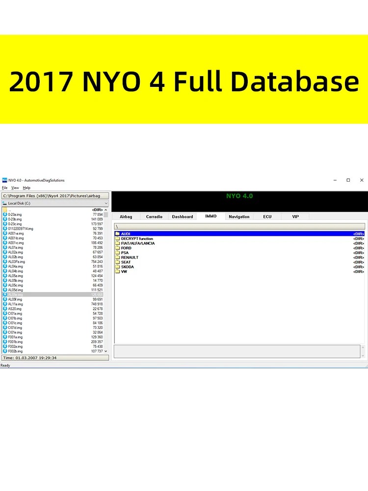 2017 NYO 4 tam veritabanı Carradio Airbagb Dashboard navigasyon IMMO ECU oto tamir yazılımı yeni sürüm araba veritabanı - Görsel 6