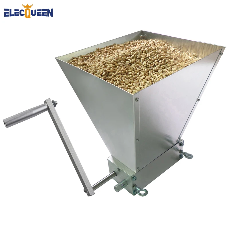 2022 yeni paslanmaz 2-roller arpa Malt Mill tahıl öğütücü kırıcı için Homebrew toptan ve Dropshipping
