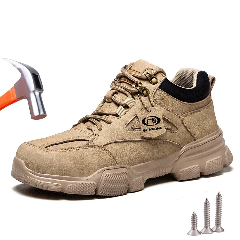 2023 iş güvenliği ayakkabıları erkekler hafif güvenlik botları yıkılmaz çalışma Sneakers kadınlar Kevlar astarı koruyucu çelik burunlu ayakkabı