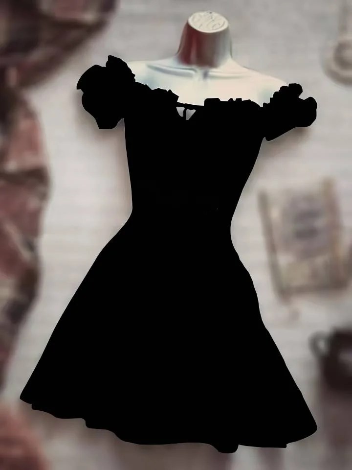2023 saf siyah zarif bayanlar baskı elbise yaz moda parti seksi elbise kız plaj elbise Y2K Lolita orta boy Sundress 3D