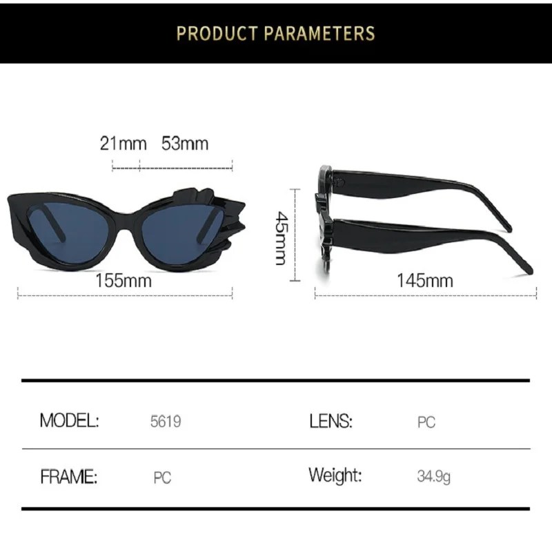 2023 yeni moda kedi göz güneş kadınlar Vintage PC degradeler Lens çerçeve lüks marka tasarımcısı trend ürünleri gözlük UV400 - Görsel 2