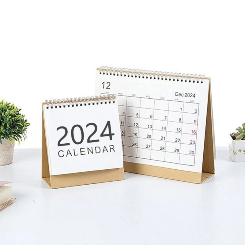 2024 Mini Aylık Masaüstü Masa Takvimi Günlük Program Planlayıcısı Ev Ofis Dekoru