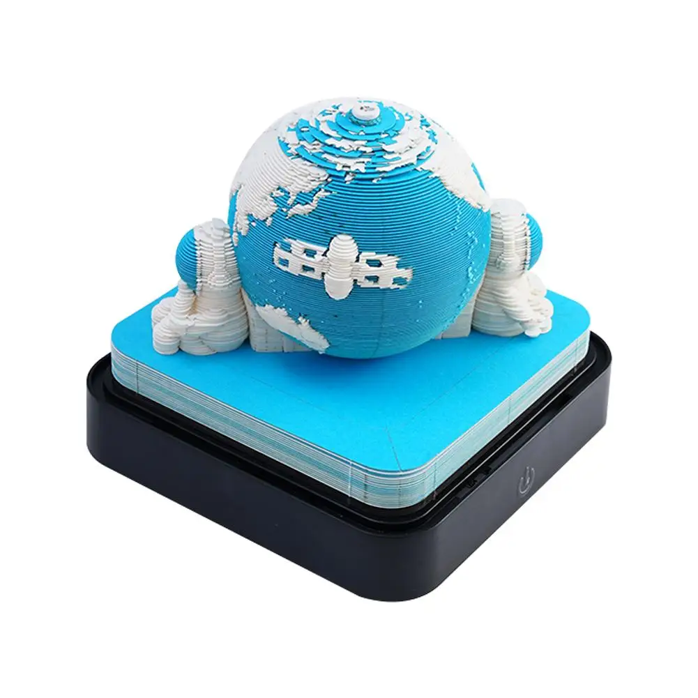 2024 takvim Memo Pad 3D kağıt sanat toprak dekorasyon yaratıcı masa takvim DIY notlar not defteri heykel hediye okul ev için