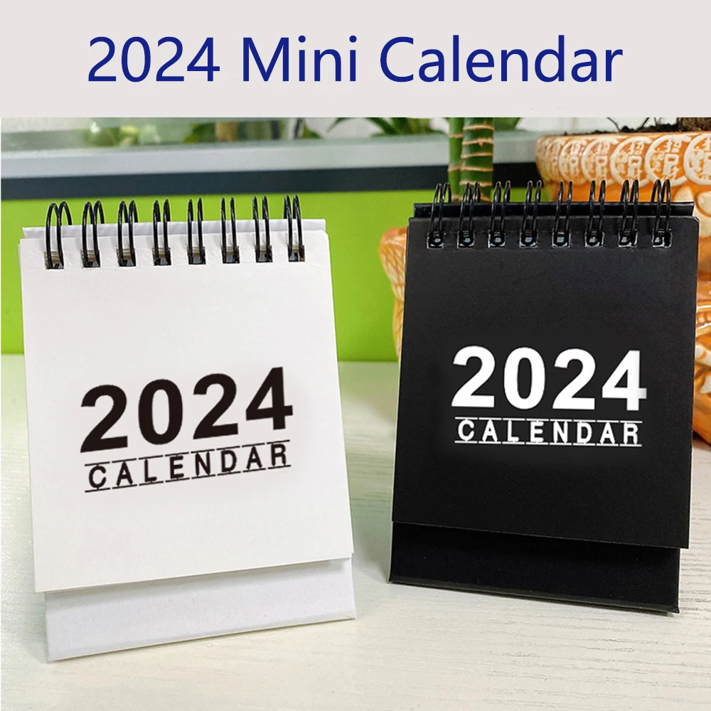2024 yaratıcı Mini İngilizce takvim öğrenci taşınabilir bobin takvim planlayıcısı not defteri masa dekorasyon takvim kırtasiye