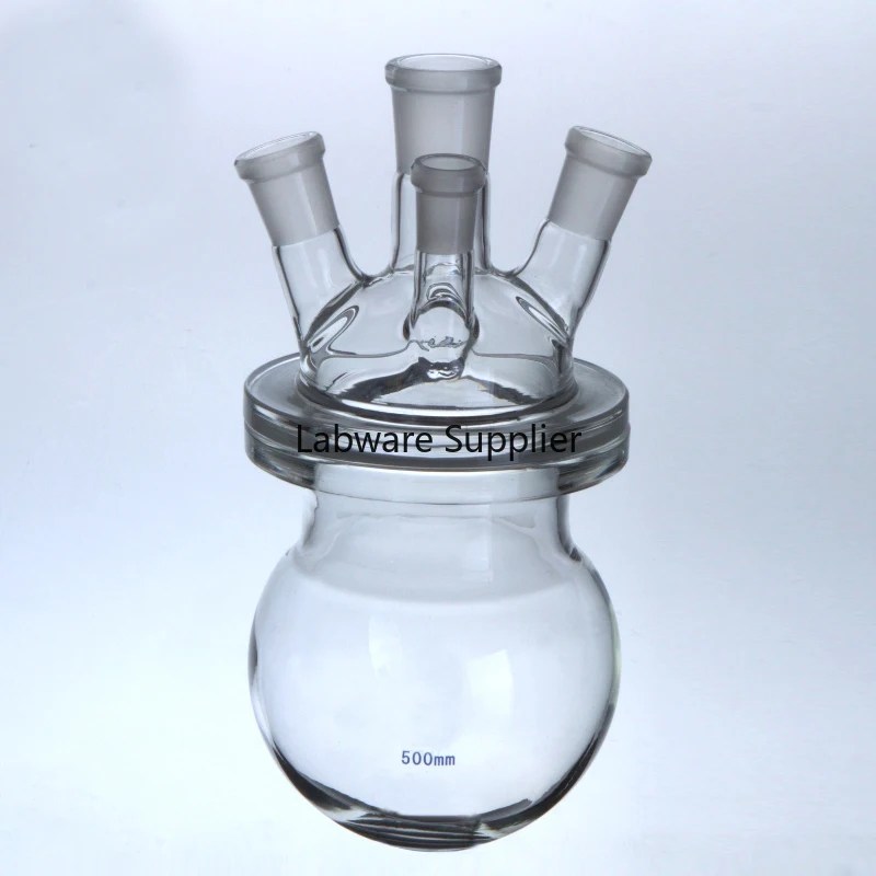 250ml 500ml 1000ml 2000ml dört Mothes küresel cam reaktör ağır levha cam reaksiyon hala reaksiyon şişesi