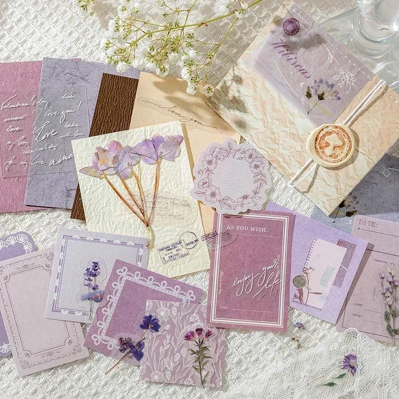 29 adet Retro etiket çiçek doku Mix malzeme kağıt önemsiz dergisi planlayıcısı Scrapbooking Vintage el yapımı dekor DIY zanaat - Görsel 4