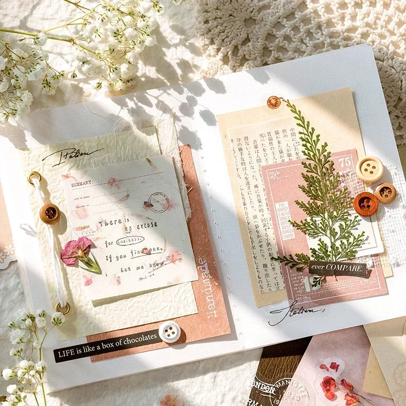 29 adet Retro etiket çiçek doku Mix malzeme kağıt önemsiz dergisi planlayıcısı Scrapbooking Vintage el yapımı dekor DIY zanaat