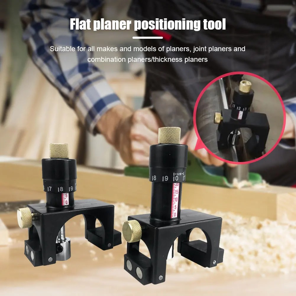 2pc kalibratör manyetik ayarlanabilir planya bıçağı kesici ayar Jig ölçer cihazı Jointer bıçak hassas konumlandırma marangozluk aracı