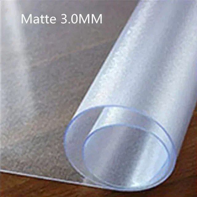 3.0mm yumuşak cam masa Mat PVC şeffaf masa örtüsü su geçirmez dikdörtgen masa örtüsü ped mutfak yağı-Proof masa Mat - Görsel 7