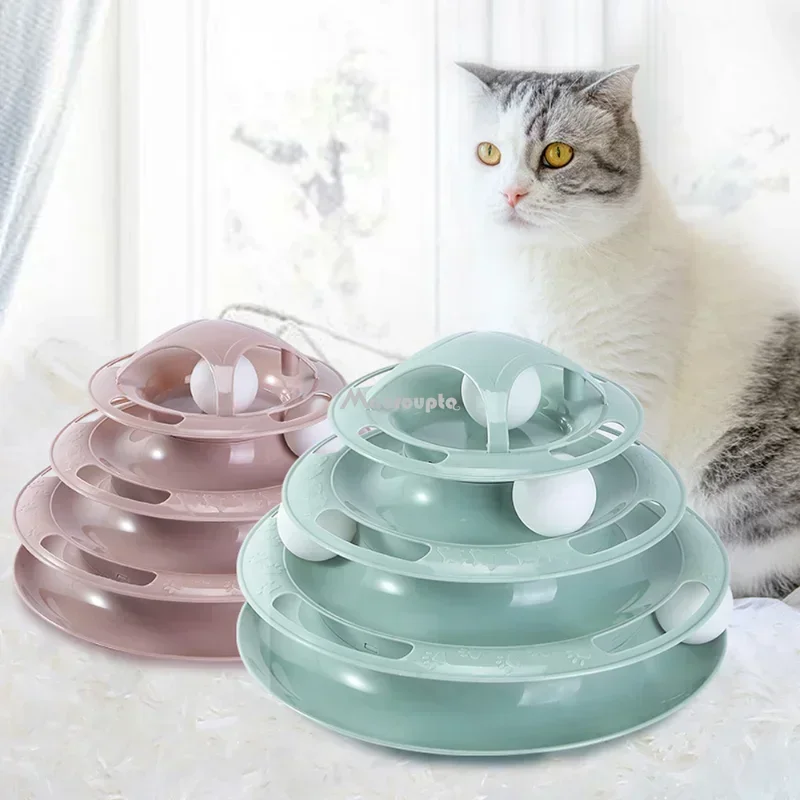 3/4 seviyeleri kediler oyuncak kule Tracks kedi oyuncaklar interaktif kedi zeka eğitimi eğlence plaka kule evcil hayvan ürünleri kedi tüneli