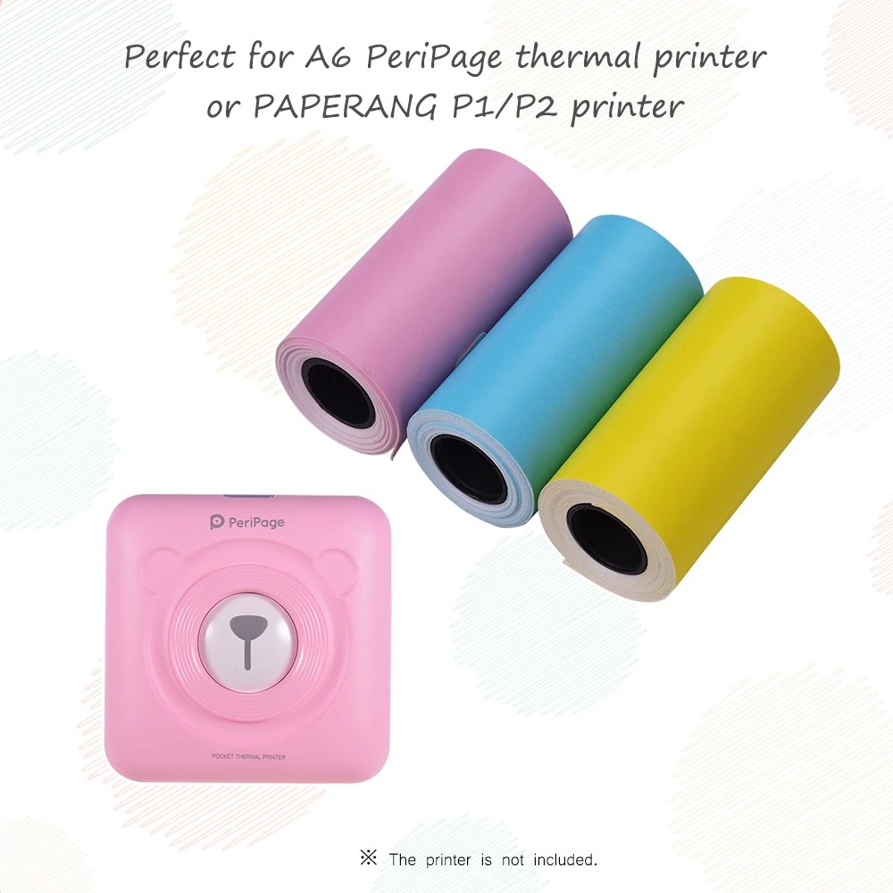 3 rulo etiket kağıt rulosu doğrudan termal yazıcı kağıdı kendinden yapışkanlı 57*30mm PeriPage A6/A8 için PAPERANG P1/P2 yazıcı