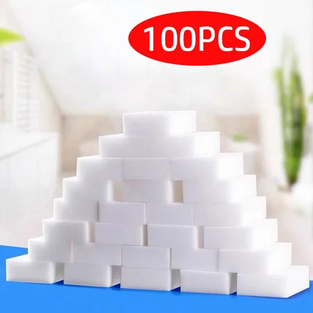 30/50/100 adet melamin sünger sihirli sünger silgi mutfak ofis banyo melamin ev Nano temizleyici temizlik sünger 10x6x2cm - Görsel 7