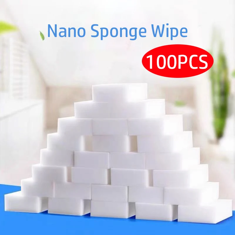 30/50/100 adet melamin sünger sihirli sünger silgi mutfak ofis banyo melamin ev Nano temizleyici temizlik sünger 10x6x2cm