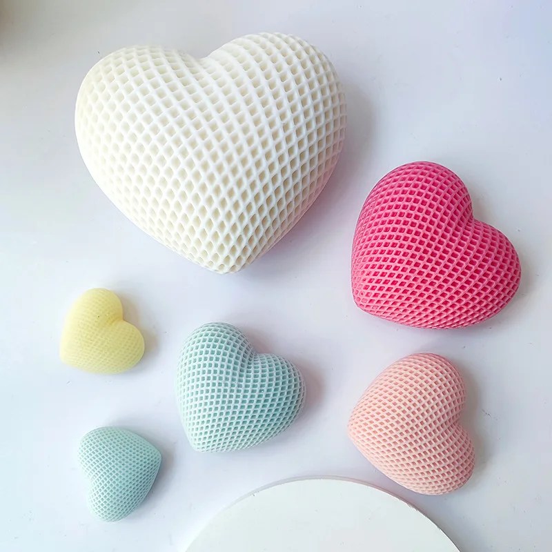 3D dokuma aşk silikon kalıp aşk kalp reçine mum kalıp mus kek aromaterapi mum kalıp çikolata pişirme kalıpları el sanatları