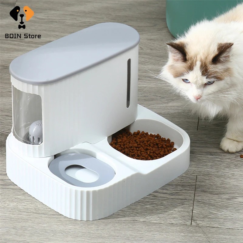 3L evcil hayvan kedi maması kase otomatik besleyici su sebili ile kuru gıda depolama kedi içme su kasesi güvenlik malzemesi evcil hayvan malzemeleri