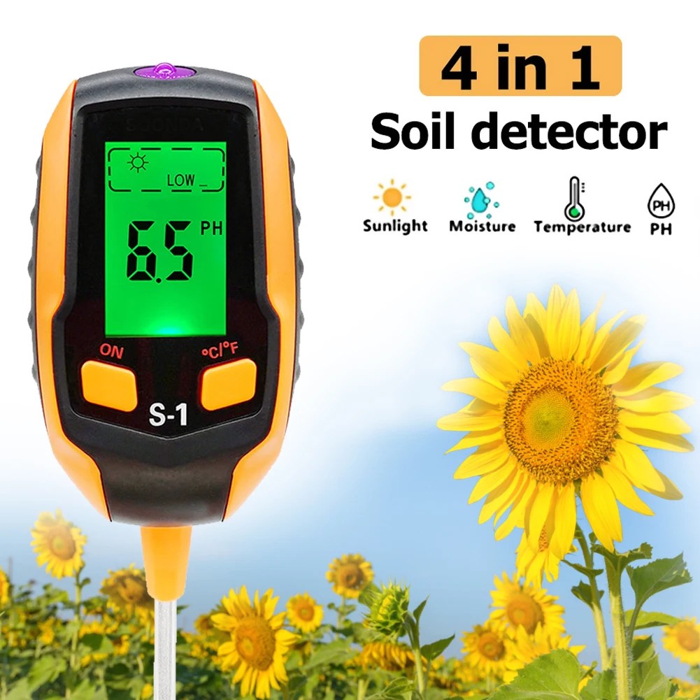 4/5 in 1 toprak metre cihazı toprak PH/nem/sıcaklık/aydınlatma/çevre nem sensörü monitör bahçe bitkileri