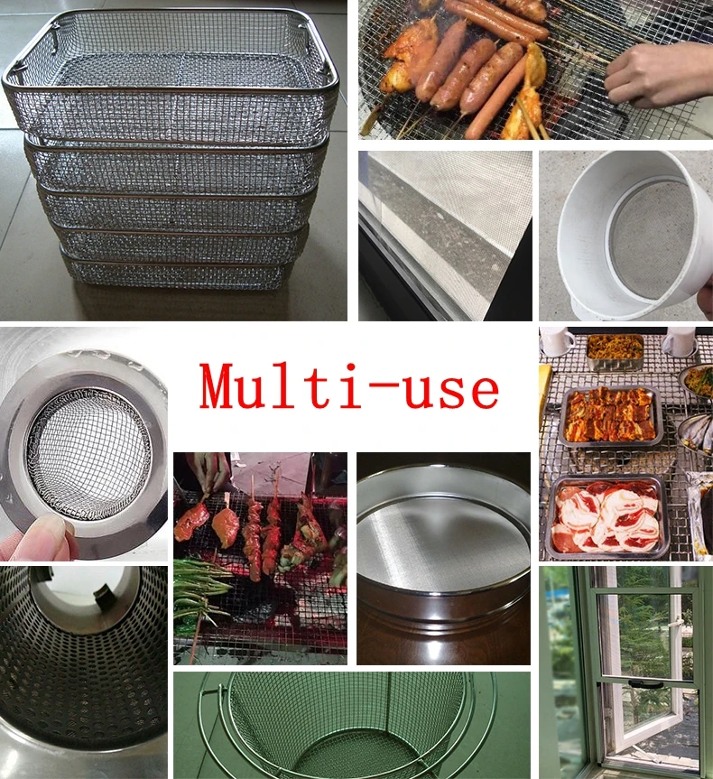 4-500M 304 paslanmaz çelik örgü dokuma çok kullanımlı filtre ekran Net aracı parçaları Metal ön onarım Fix tel örgü tarama levha - Görsel 2