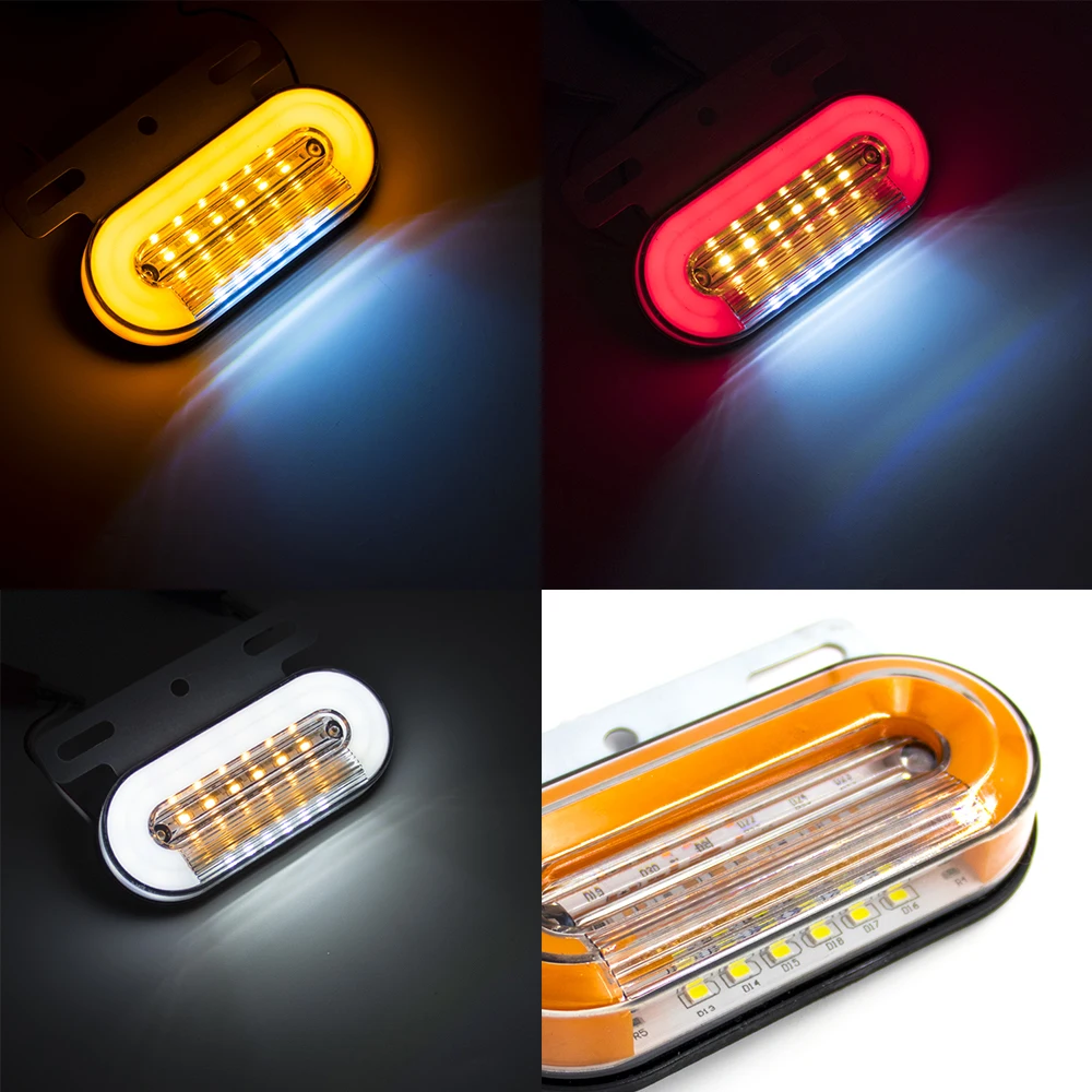 4/8 adet 12V 24V 24 led kamyon yan ikaz lambaları araba dış ışıkları sinyal gösterge lambası uyarı kuyruk hafif römork kamyon