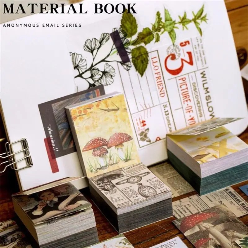 400 adet Vintage karalama defteri malzeme kağıt paketi sanat boyama Diy dekorasyon için Scrapbooking planlayıcısı dergisi günlüğü Vintage kolaj