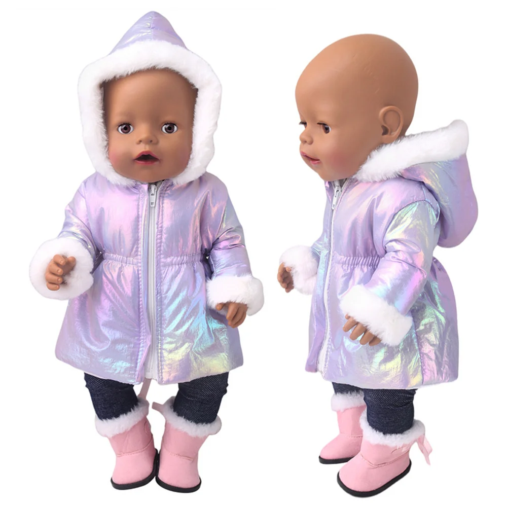 43 cm oyuncak bebek giysileri aşağı ceketler sıcak tutan kaban amerikan kız bebek aksesuarları moda yeni bebek doğan aşağı ceketler takım elbise 18 inç bebek