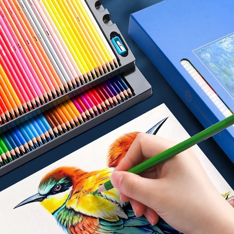 48/72/120/150/200 Colores yağlı/su renkli kalem suluboya 색lapilapilapices boyama okul sabit sanat malzemeleri özel - Görsel 2