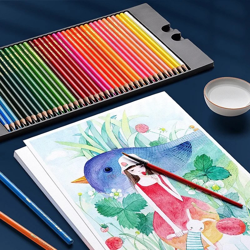 48/72/120/150/200 Colores yağlı/su renkli kalem suluboya 색lapilapilapices boyama okul sabit sanat malzemeleri özel - Görsel 5