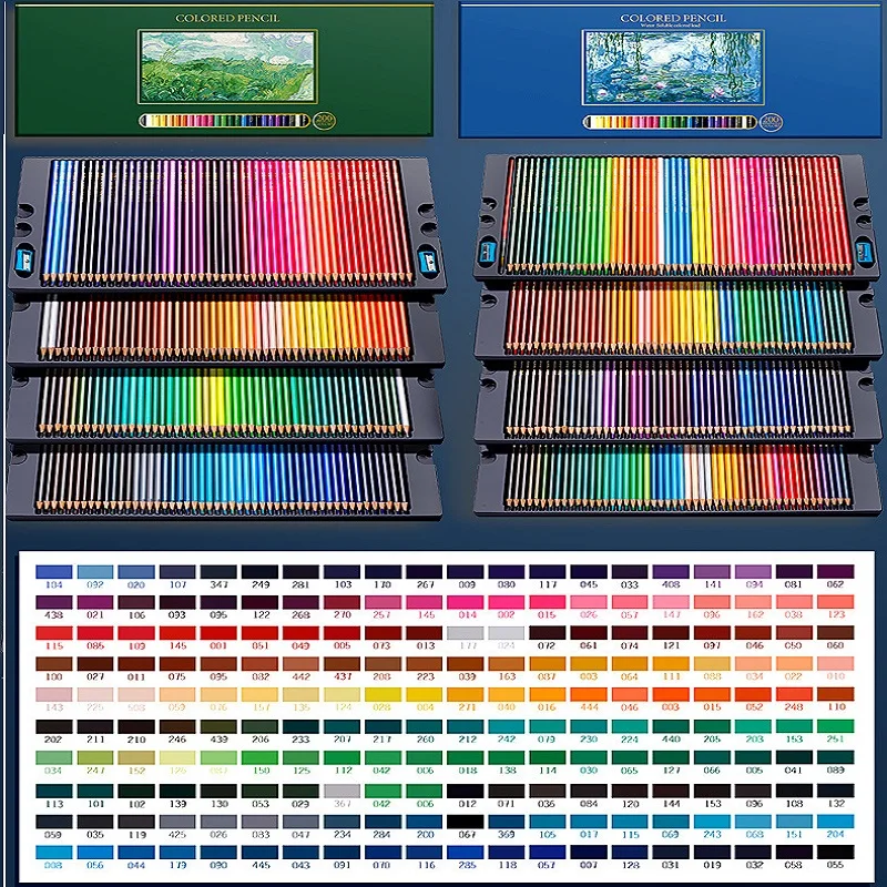 48/72/120/150/200 Colores yağlı/su renkli kalem suluboya 색lapilapilapices boyama okul sabit sanat malzemeleri özel