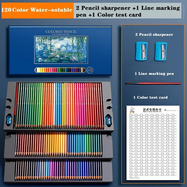 48/72/120/150/200 Colores yağlı/su renkli kalem suluboya 색lapilapilapices boyama okul sabit sanat malzemeleri özel