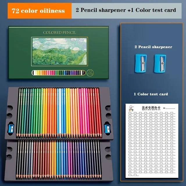 48/72/120/150/200 Colores yağlı/su renkli kalem suluboya 색lapilapilapices boyama okul sabit sanat malzemeleri özel