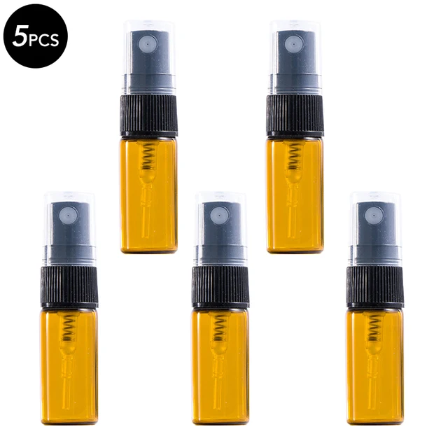 5/10 adet 2ml 3ml 5ml 10ml Mini taşınabilir parfüm şişe sprey doldurulabilir kozmetik örnek cam şişeleme boş konteyner