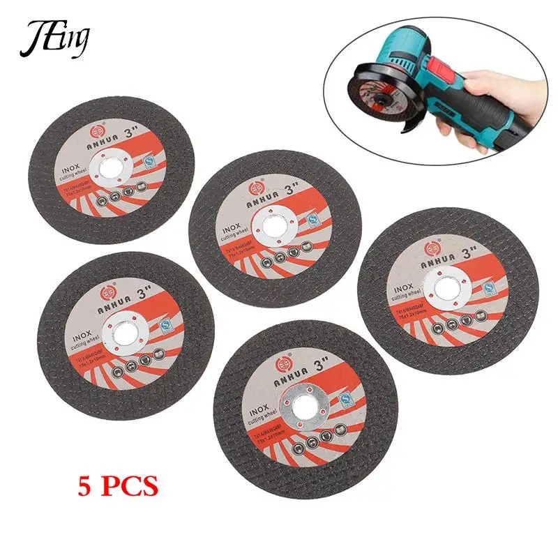 5 adet 3 inç 75*1.2*10 delik Mini kesme diski dairesel reçine taşlama tekerlek zımpara disk 75mm açı öğütücü için çelik taş