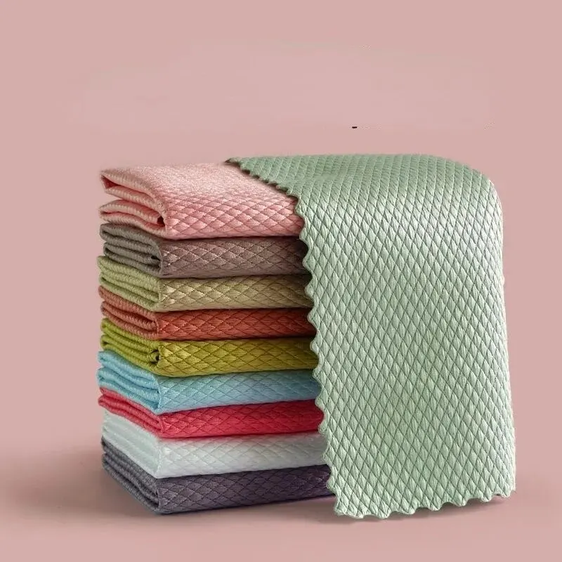 5 adet cam temizleme bezi mikrofiber bulaşık yıkama temizlik bezi verimli kullanımlık silme emici bez mutfak malzemeleri