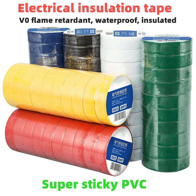5 adet, elektrik bandı, yalıtım bandı, elektrik bandı, Ultra ince ve Ultra-PVC yapıştırıcısı su geçirmez bant, 1 rulo 9 metre