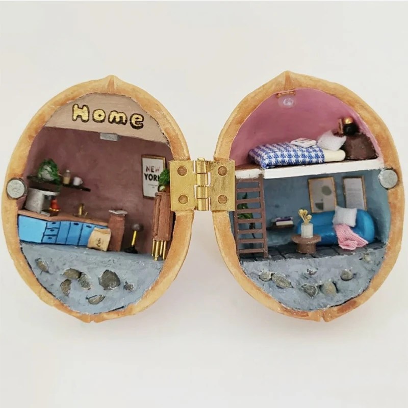 50 adet pirinç kaplama Mini menteşe küçük dekoratif takı ahşap kutu dolap kapı çivi Dollhouse mobilya ile menteşeler - Görsel 3