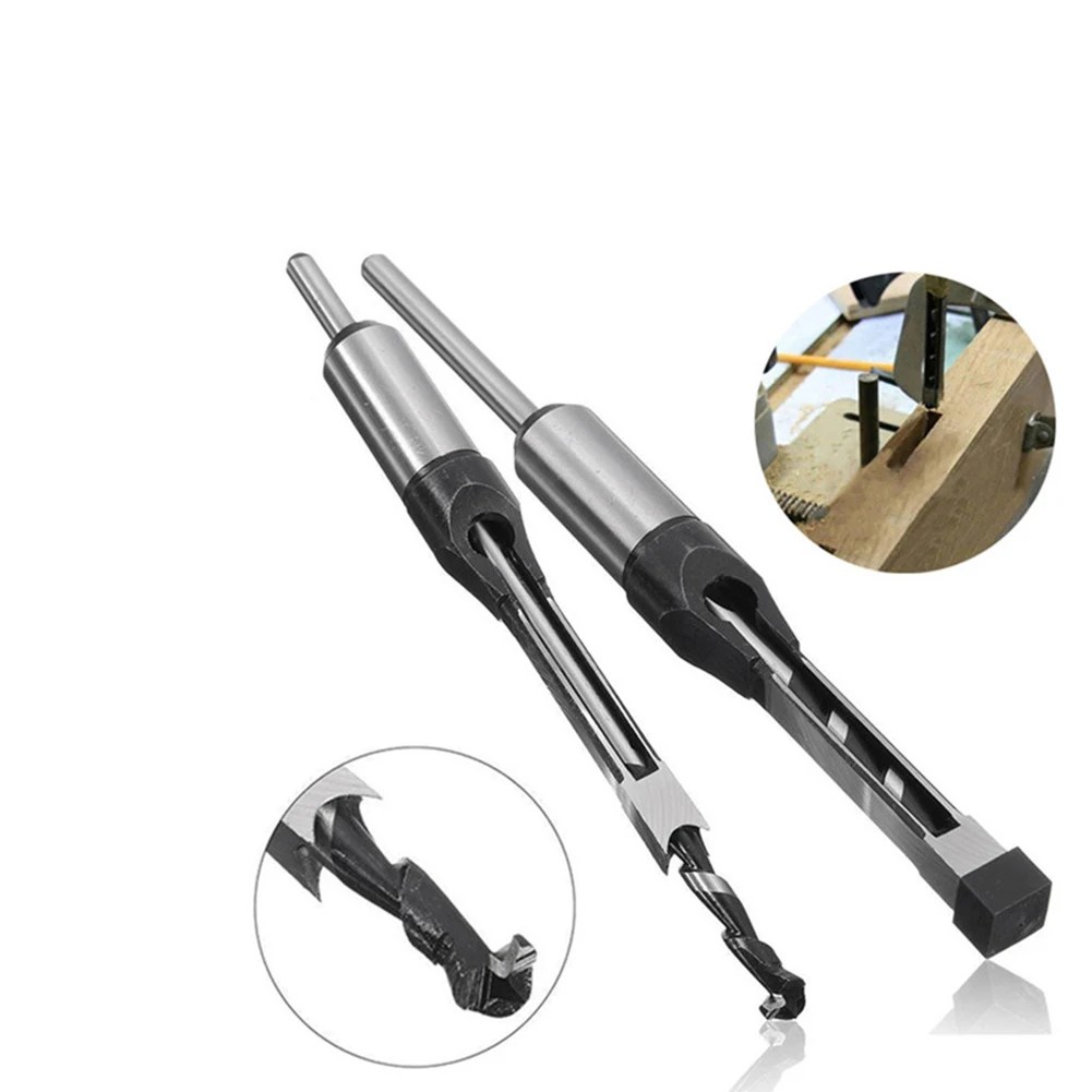 6.4 ~ 12.7mm HSS büküm matkap uçları ağaç İşleme matkap araçları kiti Set kare burgu Mortising keski matkap seti kare delik genişletilmiş testere - Görsel 2