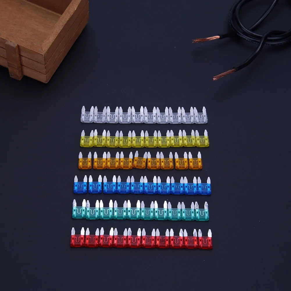 60-240 adet oto araba Styling otomobil kamyon Mini sigorta karışık seti kiti emniyet çeşitler Mini kamyon bıçak sigorta değiştirme