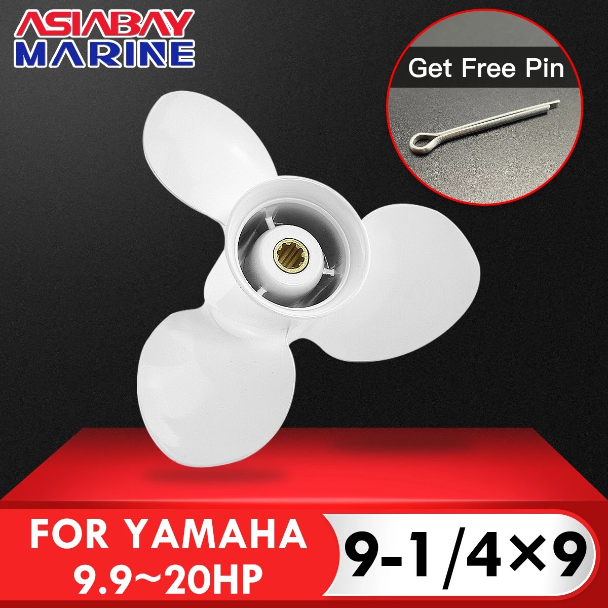 63V-45945-10 dıştan takma pervane 9 1/4*9 Yamaha için 9.9 15 20 hp tekne motoru alüminyum alaşımlı vida gemi deniz parçaları 8 Spline