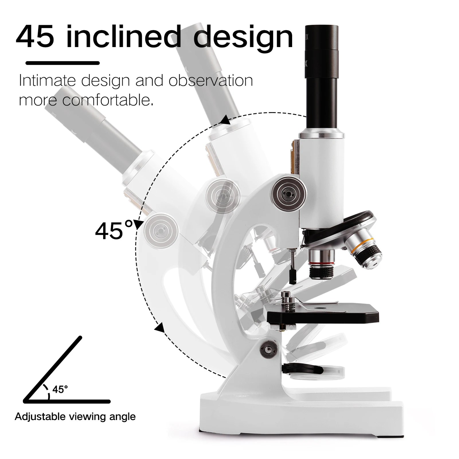 64X-2400X monoküler optik mikroskop ilkokul bilim deneysel biyoloji öğretim mikroskop çocuk doğum günü hediyesi - Görsel 5