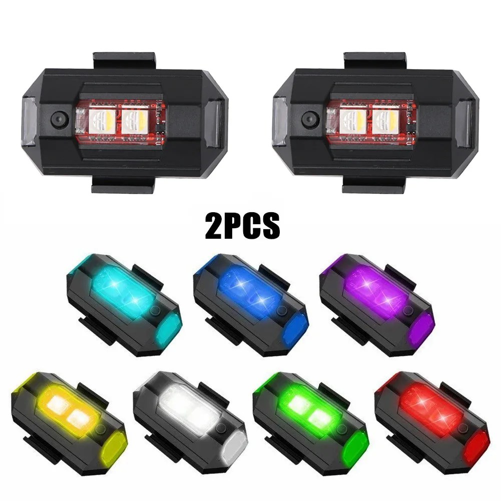 7 renk Drone çakarlı lamba USB LED anti-çarpışma bisiklet kuyruk/Model uçak gece uçan Mini sinyal yanıp sönen uyarı işığı