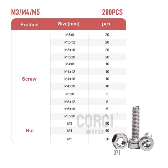 720-100 adet altıgen başlı soket kap vida aksesuarları kiti DIN912 M2 M2.5 M3 M4 M5 A2-70 304 paslanmaz çelik Allen cıvata fındık aracı kiti - Görsel 9