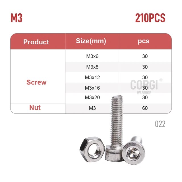 720-100 adet altıgen başlı soket kap vida aksesuarları kiti DIN912 M2 M2.5 M3 M4 M5 A2-70 304 paslanmaz çelik Allen cıvata fındık aracı kiti - Görsel 11