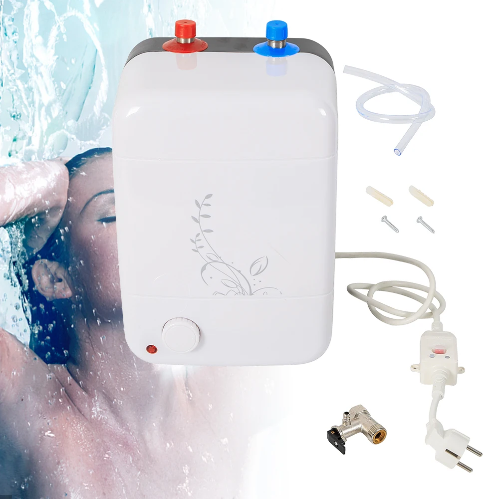 8L 1500W elektrik sıcak su depolama tankı SU ISITICI kazan mutfak lavabo altında