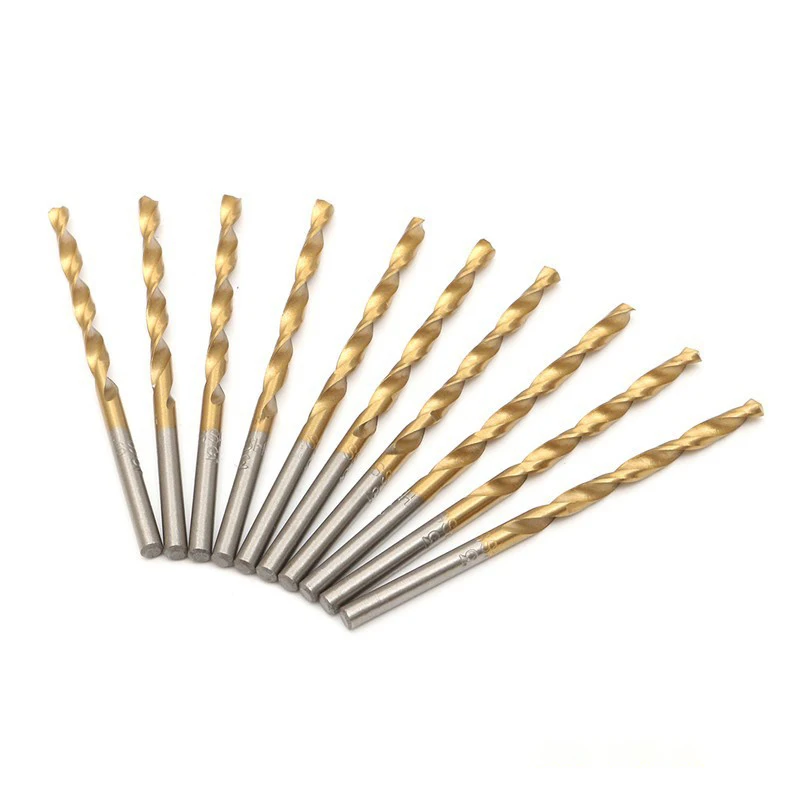 99-50 adet büküm matkap ucu seti 1-3mm Mini titanyum kaplama Metal yüksek hızlı çelik el aletleri