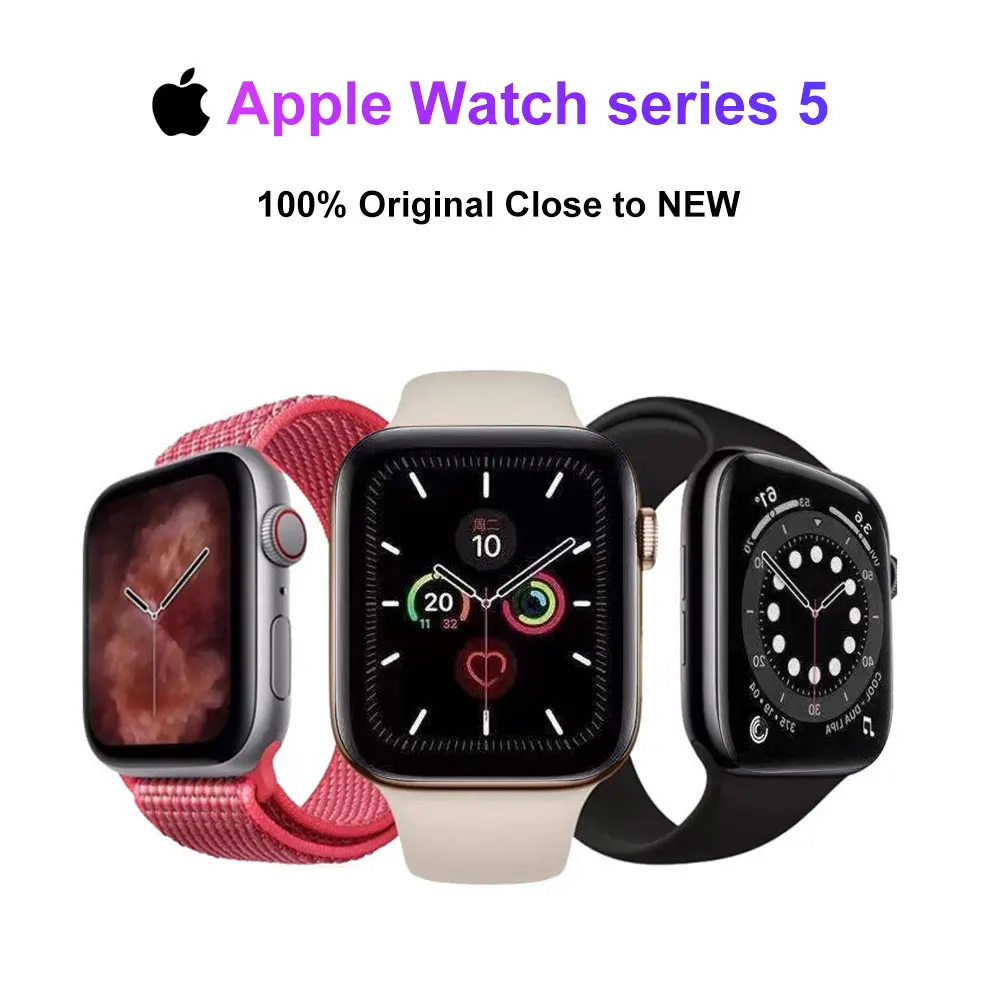 APPLE Watch serisi 5 kullanılan GPS Smartwatch 40mm / 44mm alüminyum kasa ile spor bileklik